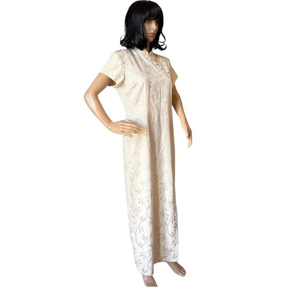 NWT Vintage ivory Brocade Cheongsam Dress from J.R. Nites by Caliente Size 10 P - Picture 8 of 17